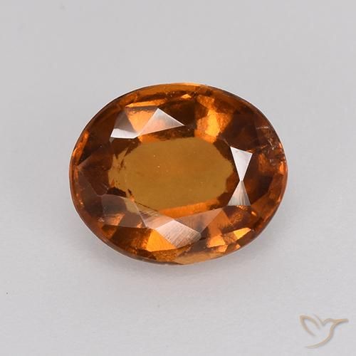 1.27ct 자연스러운 딥 오렌지 헤소나이트 가넷, 타원형, VS