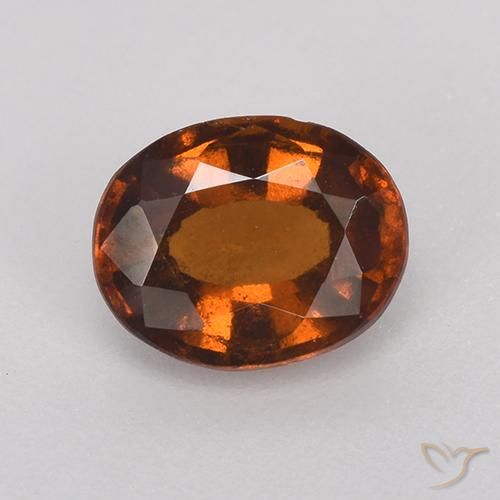 1.40ct 자연스러운 앰버 오렌지 헤소나이트 가넷, 타원형, VS