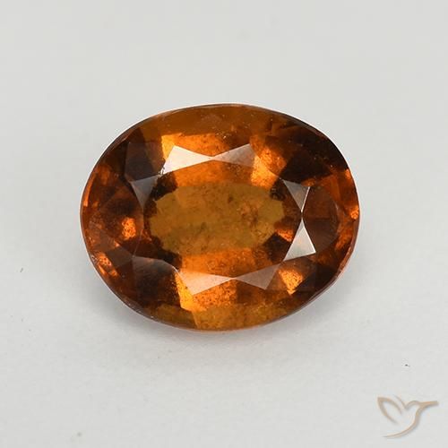 1.52ct 자연스러운 앰버 오렌지 헤소나이트 가넷, 타원형, VS-SI
