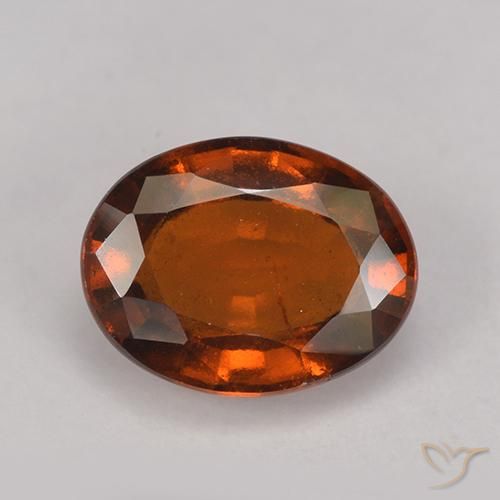 2.82ct 자연스러운 붉은 오렌지 헤소나이트 가넷, 타원형, VS-SI