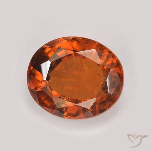 2.94ct 자연스러운 파이어 오렌지 헤소나이트 가넷, 타원형, VS-SI