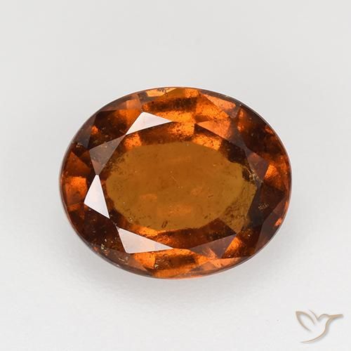2.59ct 자연스러운 붉은 오렌지 헤소나이트 가넷, 타원형, VS-SI