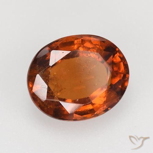 2.82캐럿 천연 딥 오렌지 헤소나이트 가넷, 타원형 컷, 9.2×7.6 mm, VS-SI
