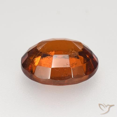 2.82캐럿 천연 딥 오렌지 헤소나이트 가넷, 타원형 컷, 9.2×7.6 mm, VS-SI