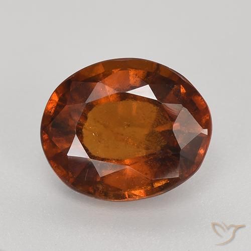 2.94ct 자연스러운 미디엄 오렌지 헤소나이트 가넷, 타원형, VS-SI