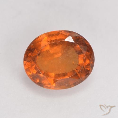 1.69ct 자연스러운 딥 오렌지 헤소나이트 가넷, 타원형, VS-SI