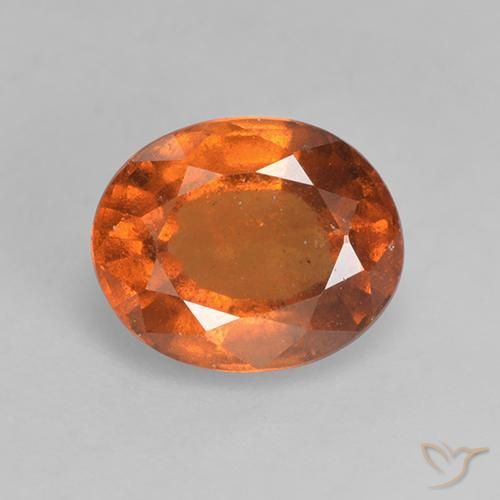 1.79ct 자연스러운 딥 오렌지 헤소나이트 가넷, 타원형, VS-SI