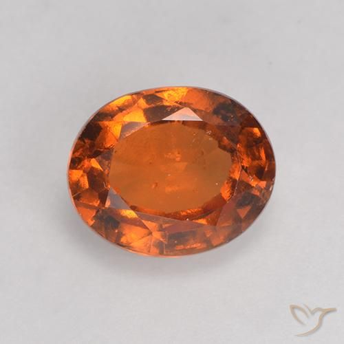 1.69ct 자연스러운 파이어 오렌지 헤소나이트 가넷, 타원형, VS