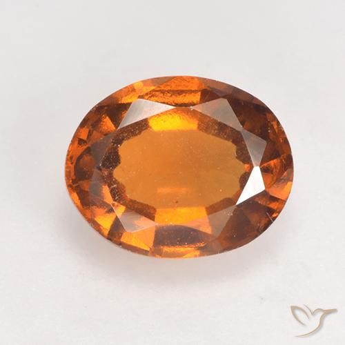 1.89ct 자연스러운 딥 오렌지 헤소나이트 가넷, 타원형, VS