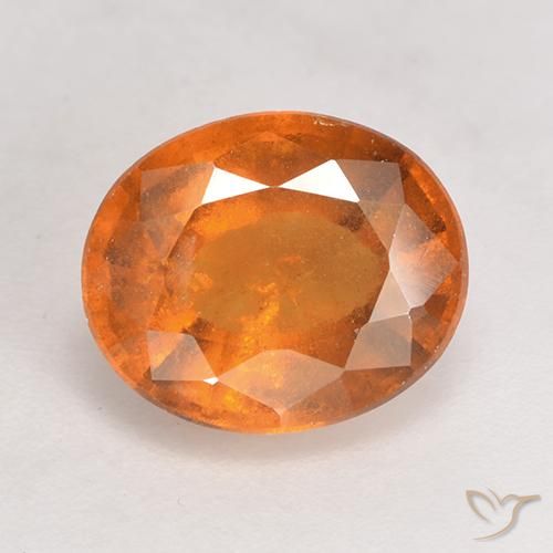 2.90ct 자연스러운 딥 오렌지 헤소나이트 가넷, 타원형, SI