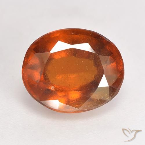 3.19ct 자연스러운 딥 오렌지 헤소나이트 가넷, 타원형, SI
