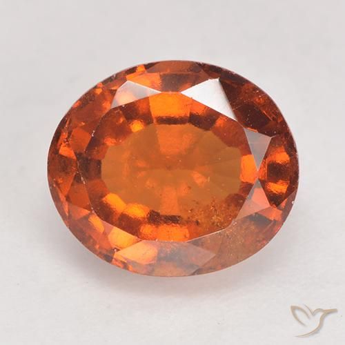 2.82ct 자연스러운 딥 오렌지 헤소나이트 가넷, 타원형, VS-SI