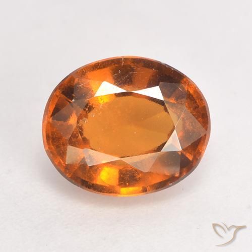 1.96ct 자연스러운 미디엄 다크 오렌지 헤소나이트 가넷, 타원형, VS-SI