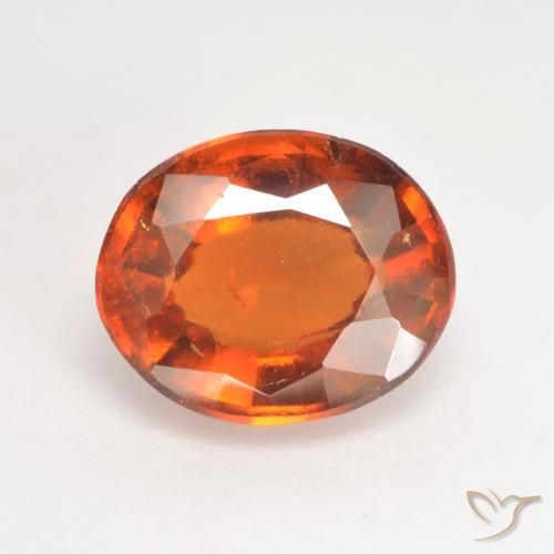 2.89ct 자연스러운 딥 오렌지 헤소나이트 가넷, 타원형, VS-SI