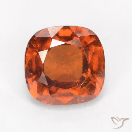 2.08ct 자연스러운 앰버 오렌지 헤소나이트 가넷, 방석, VS