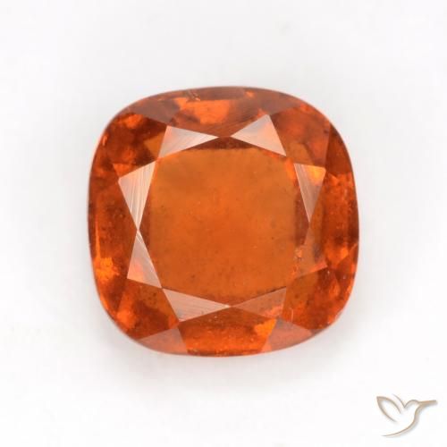 2.02ct 자연스러운 딥 오렌지 헤소나이트 가넷, 방석, VS