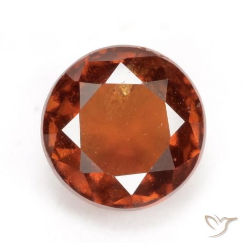 2.47ct 자연스러운 앰버 오렌지 헤소나이트 가넷, 둥근, VS-SI