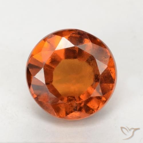 1.91ct 자연스러운 미디엄 오렌지 헤소나이트 가넷, 둥근, VS