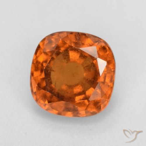 2.08ct 자연스러운 미디엄 오렌지 헤소나이트 가넷, 방석, VS-SI