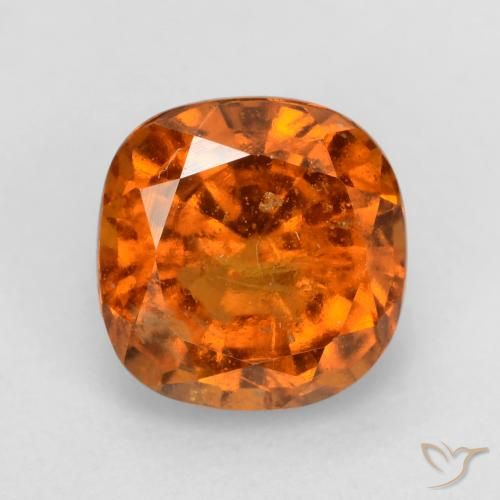 2.00ct 자연스러운 미디엄 다크 오렌지 헤소나이트 가넷, 방석, VS-SI