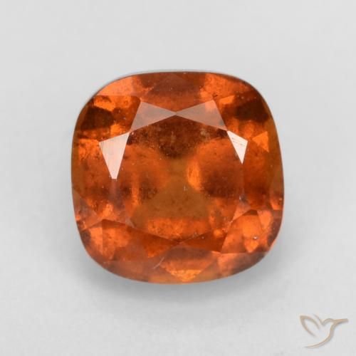 2.08ct 자연스러운 미디엄 오렌지 헤소나이트 가넷, 방석, VS-SI