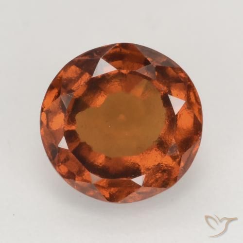 1.71ct 자연스러운 딥 오렌지 헤소나이트 가넷, 둥근, VVS-VS