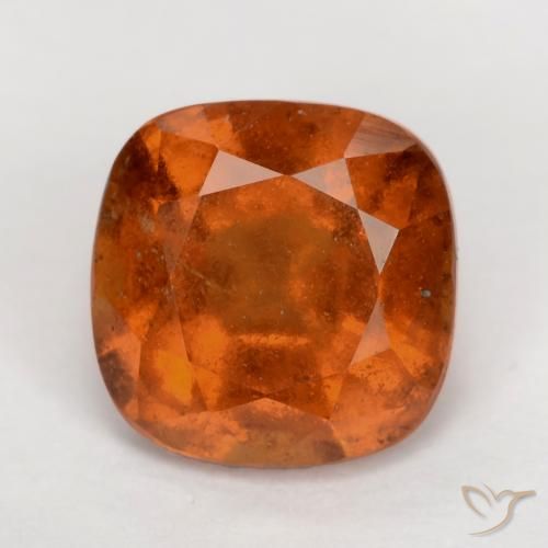2.04ct 자연스러운 붉은 오렌지 헤소나이트 가넷, 방석, VS-SI
