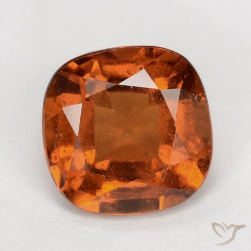 1.74ct 자연스러운 딥 오렌지 헤소나이트 가넷, 방석, VS