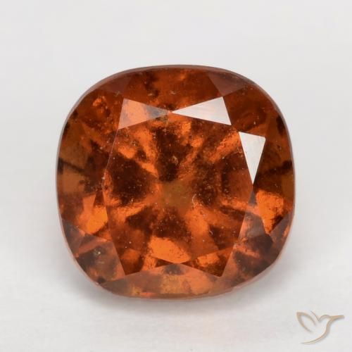 2.19ct 자연스러운 딥 오렌지 헤소나이트 가넷, 방석, VS-SI