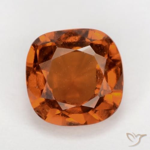 2.03ct 자연스러운 딥 오렌지 헤소나이트 가넷, 방석, VS-SI