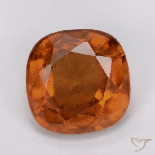 2.00ct 자연스러운 미디엄 다크 오렌지 헤소나이트 가넷, 방석, VS-SI