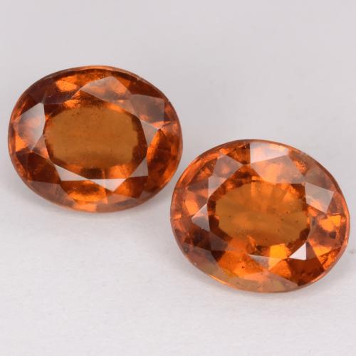 4.63캐럿 천연 딥 오렌지 헤소나이트 가넷 보석, 타원형 컷, 8.8×7.4 mm, VS