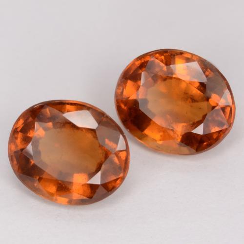 4.63캐럿 천연 딥 오렌지 헤소나이트 가넷 보석, 타원형 컷, 8.8×7.4 mm, VS