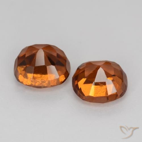 2.26캐럿 천연 미디엄 다크 오렌지 헤소나이트 가넷 보석, 쿠션 컷, 6.1×6.1 mm, VS