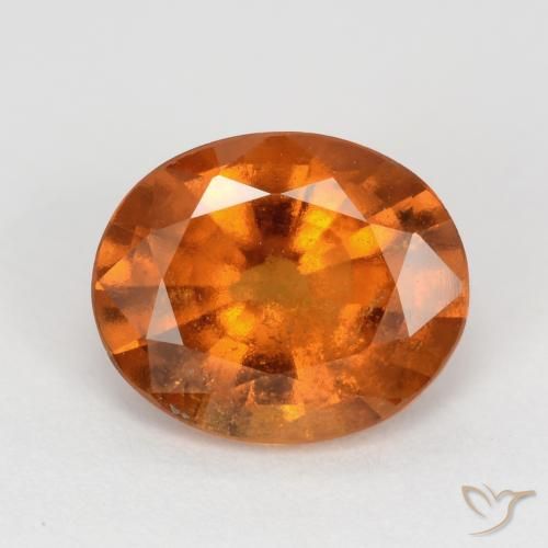 2.36ct 자연스러운 딥 오렌지 헤소나이트 가넷, 타원형, SI