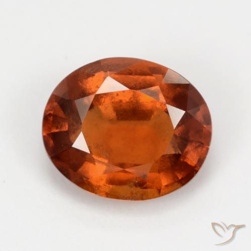 2.41ct 자연스러운 미디엄 오렌지 헤소나이트 가넷, 타원형, VS-SI