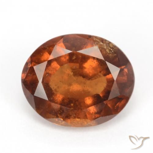 2.51ct 자연스러운 딥 오렌지 헤소나이트 가넷, 타원형, VS-SI