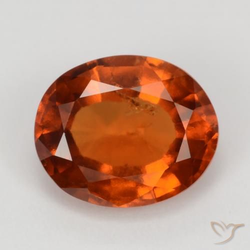 2.82ct 자연스러운 미디엄 오렌지 헤소나이트 가넷, 타원형, VS-SI