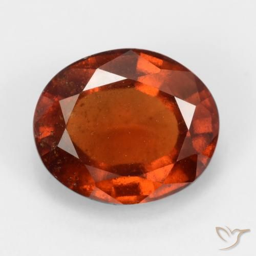 2.89ct 자연스러운 붉은 오렌지 헤소나이트 가넷, 타원형, VS-SI