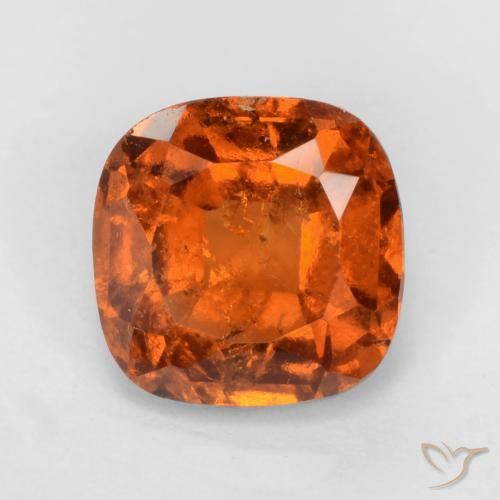 1.79ct 자연스러운 파이어 오렌지 헤소나이트 가넷, 방석, SI