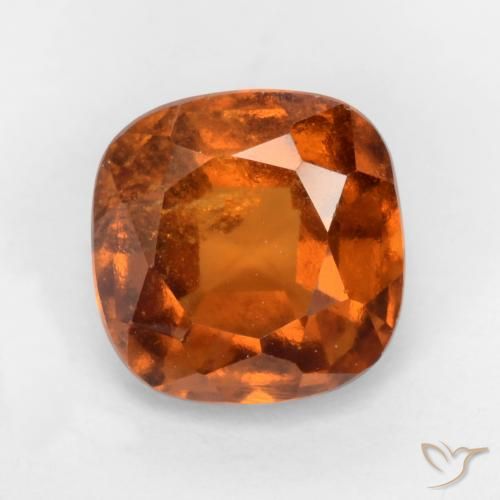 1.86ct 자연스러운 미디엄 다크 오렌지 헤소나이트 가넷, 방석, SI