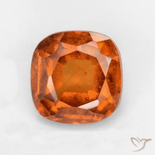 2.01ct 자연스러운 미디엄 다크 오렌지 헤소나이트 가넷, 방석, SI