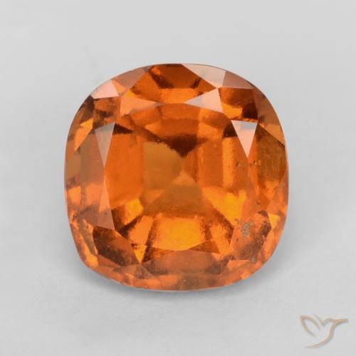 1.86ct 자연스러운 미디엄 다크 오렌지 헤소나이트 가넷, 방석, VS-SI
