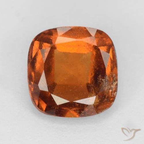 1.78ct 자연스러운 붉은 오렌지 헤소나이트 가넷, 방석, SI