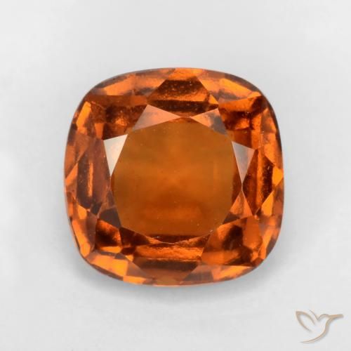 1.85ct 자연스러운 딥 오렌지 헤소나이트 가넷, 방석, VS