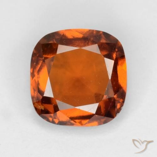 1.62ct 자연스러운 딥 오렌지 헤소나이트 가넷, 방석, VS