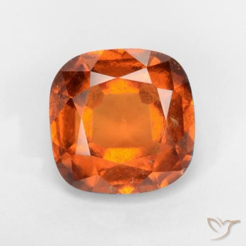 1.78ct 자연스러운 딥 오렌지 헤소나이트 가넷, 방석, VS-SI