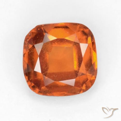 1.69ct 자연스러운 미디엄 오렌지 헤소나이트 가넷, 방석, VS
