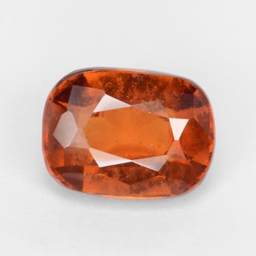 2.14캐럿 천연 파이어 오렌지 헤소나이트 가넷, 쿠션 컷, 8.2×6.1 mm, VS-SI