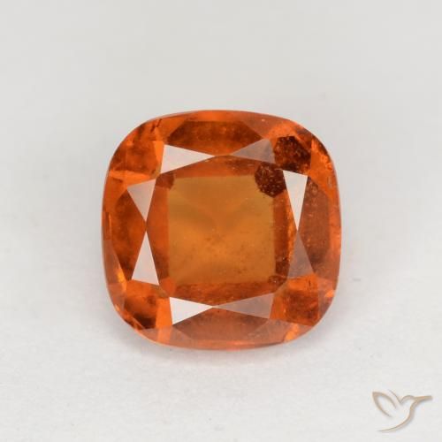1.72ct 자연스러운 앰버 오렌지 헤소나이트 가넷, 방석, VS-SI